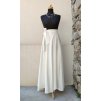 Dlouhá půlkolová sukně - bílá