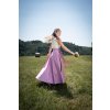 Dlouhá kolová sukně - růžový šeřík
