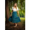 Petrolejová zavinovací sukně - mušelín
