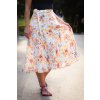 Květovaná zavinovací sukně - mušelín