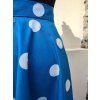 Kolová sukně -  modrá s bílým puntíkem