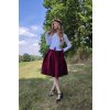 Krátká manšestrová sukně - bordó