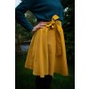 Kolová manšestrová sukně - hořčice