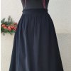 Midi manšestrová sukně černá - kaz