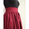 Dlouhá, nabíraná sukně s kapsami - bordó