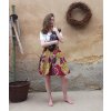 Africká krátká sukně  - kříže a spirály
