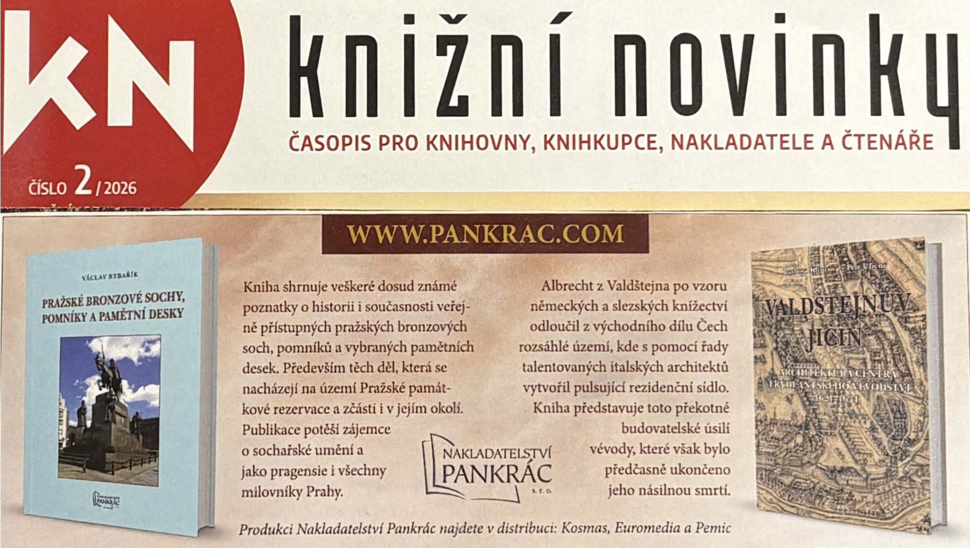 Naše reklama v časopisu Knižní novinky