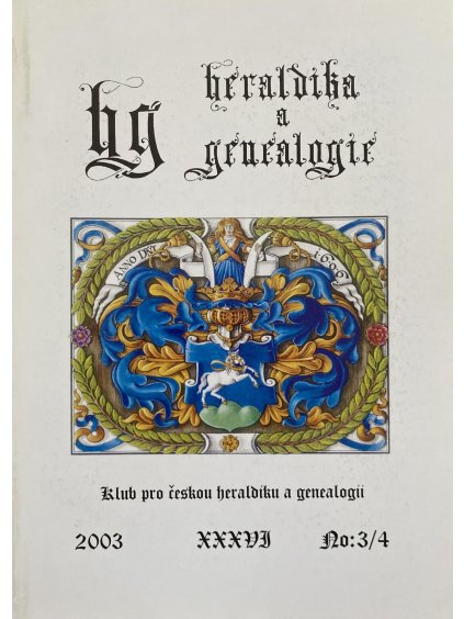 Heraldika a genealogie, časopis Klubu pro českou heraldiku a genealogii 3-4/2003 ročník 36