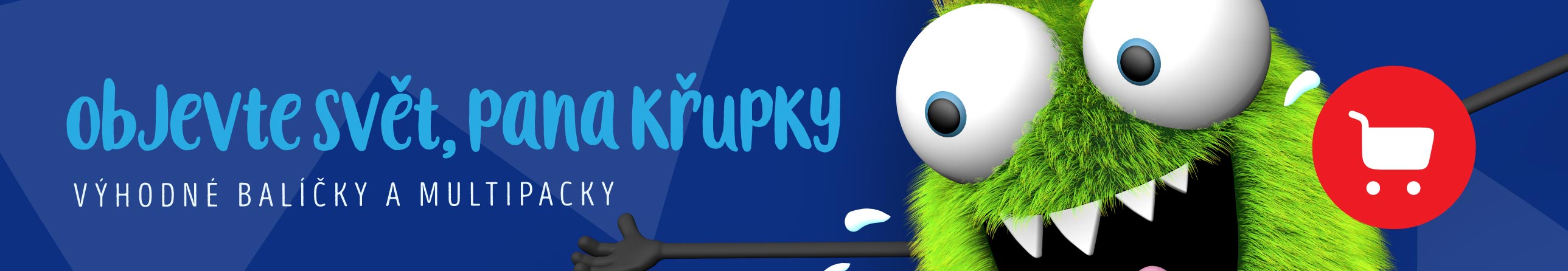 banner - proužek s 3D pane křupkou a ikonou košíku