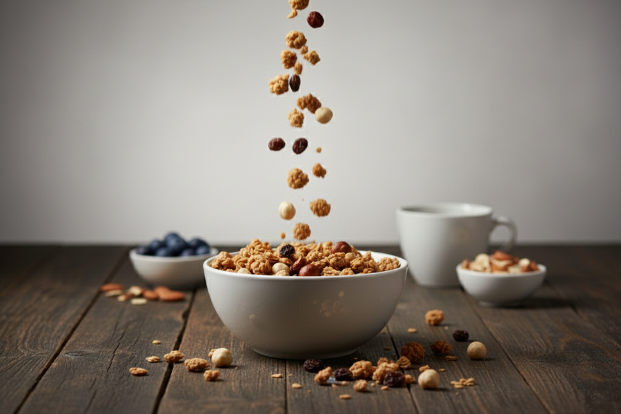 Bezlepková lieskovcová granola Pán Kukučka lifestyle