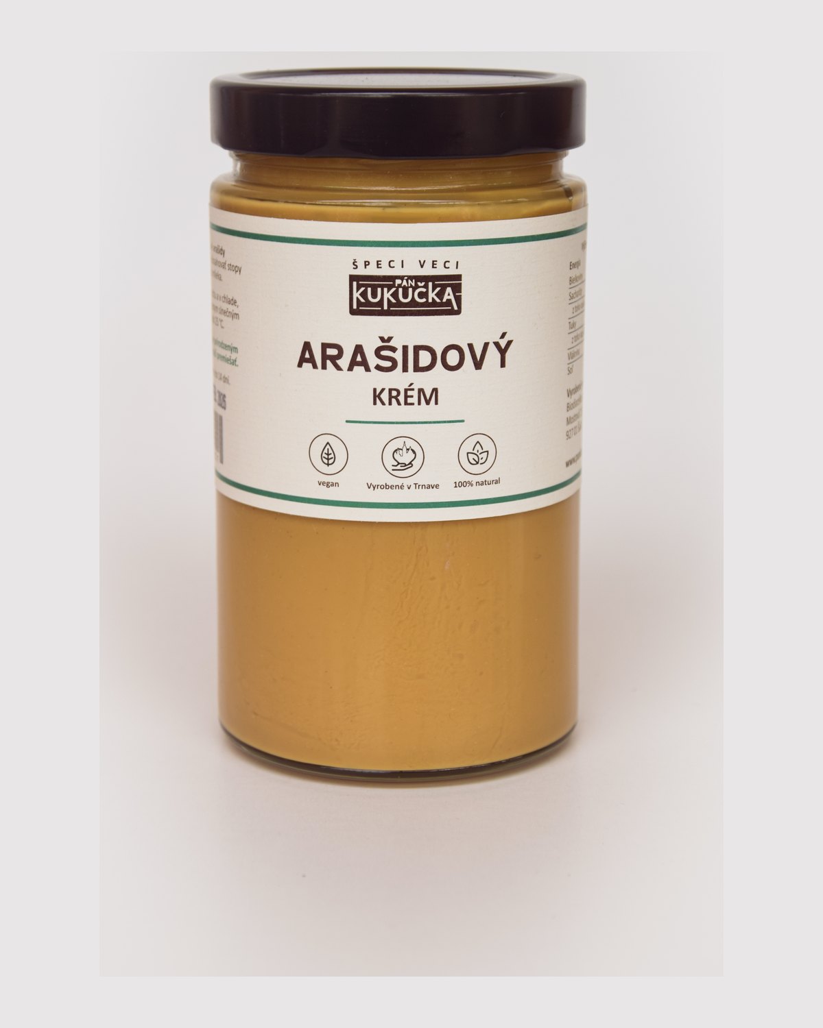 Arašidový krém Pán Kukučka 700 g v skle, 100 % pražené arašidy