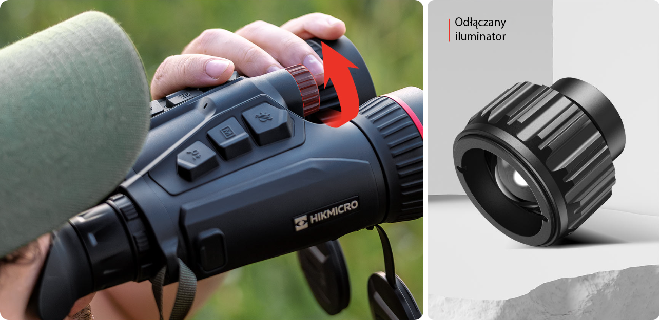 Hikmicro Habrok 4K HQ35L 5,5-22x60 Laser - Lornetka termowizyjna z noktowizorem i dalmierzem