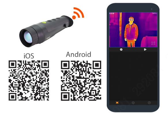 Pixfra linia Ranger, monokular termowizyjny, aplikacja mobilna Thermal Connection