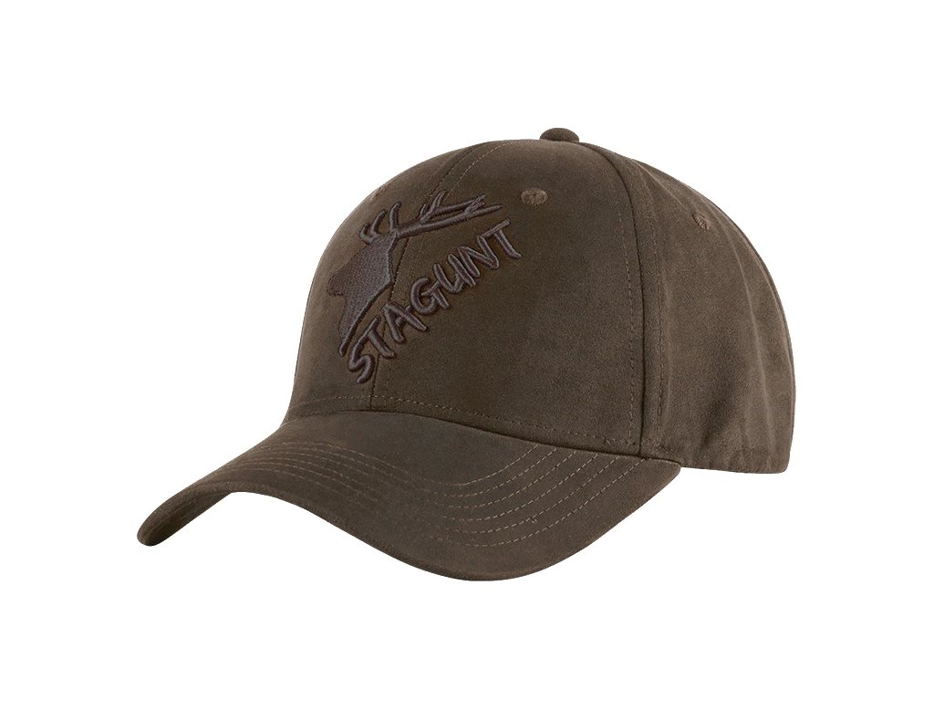 Stagunt Peisey Bison - Myśliwska czapka z daszkiem, brązowa z brązowym logo