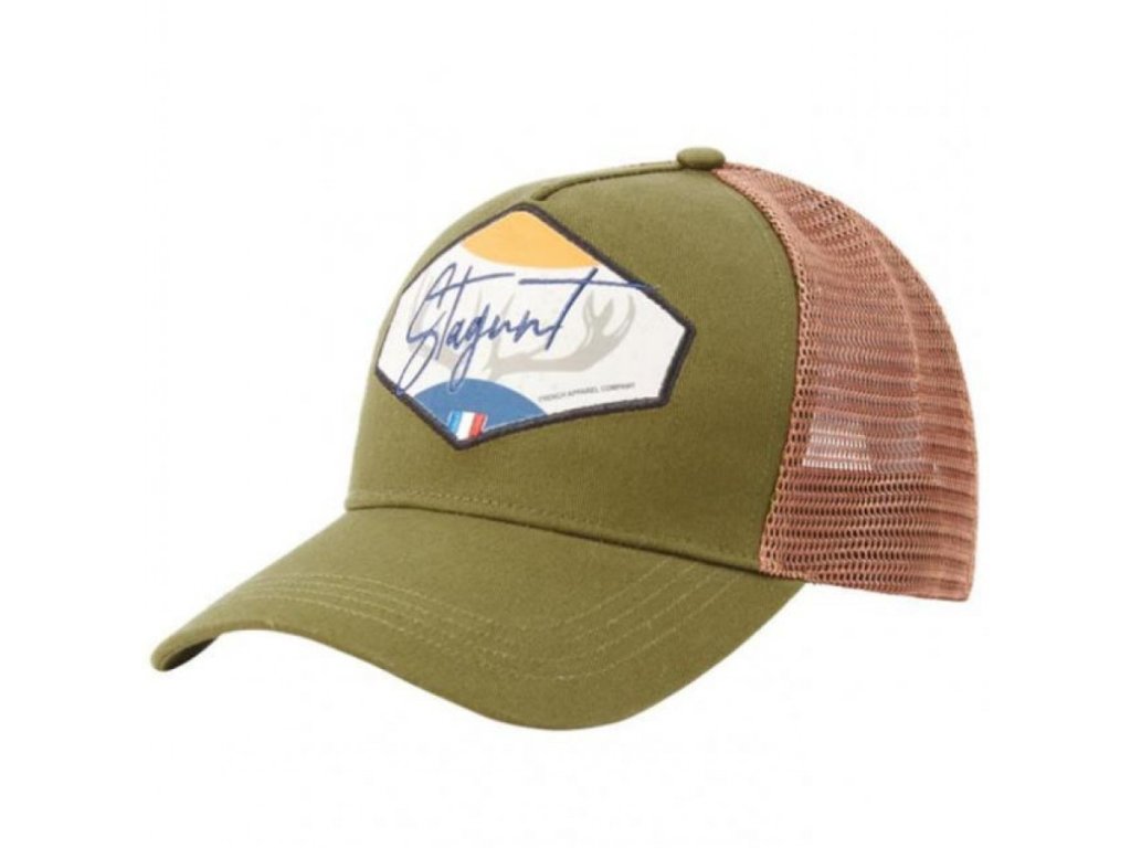 Stagunt Antler Bronze - Czapka z daszkiem, zielona z logo