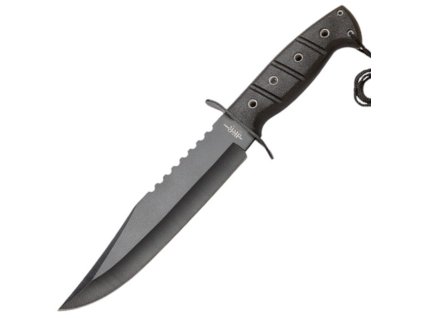 JKR Nóż taktyczny z jelcem Pantano, 19,5 cm, ABS, czarny