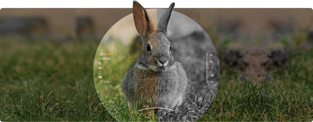 Hikmicro Alpex 4K Lite barevné režimy