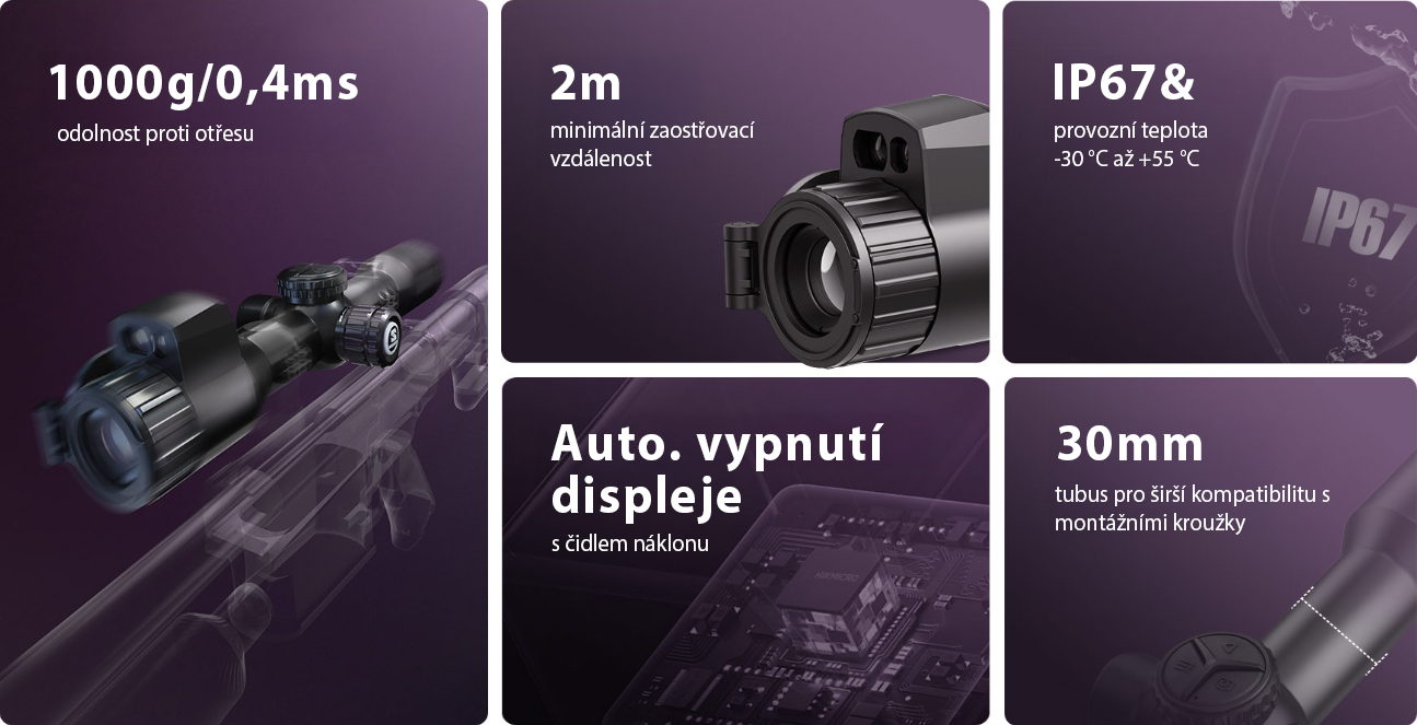 Hikmicro Alpex 4K Lite klíčové vlastnosti