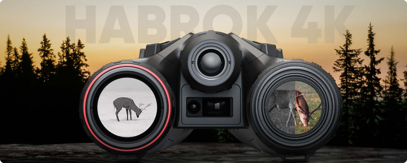 Hikmicro Habrok 4K HQ35L 5,5-22x60 Laser - Termovizní dalekohled s nočním viděním a dálkoměrem