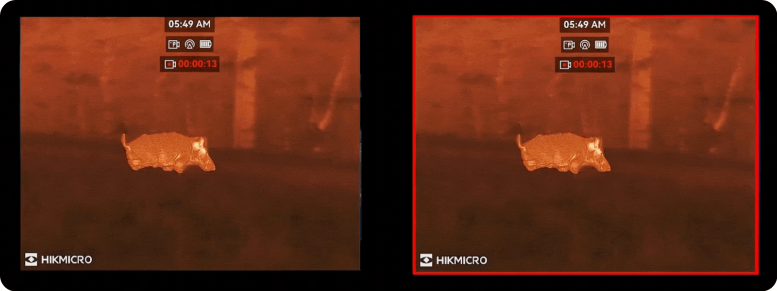 Hikmicro Thunder 3.0, bezzávěrková korekce