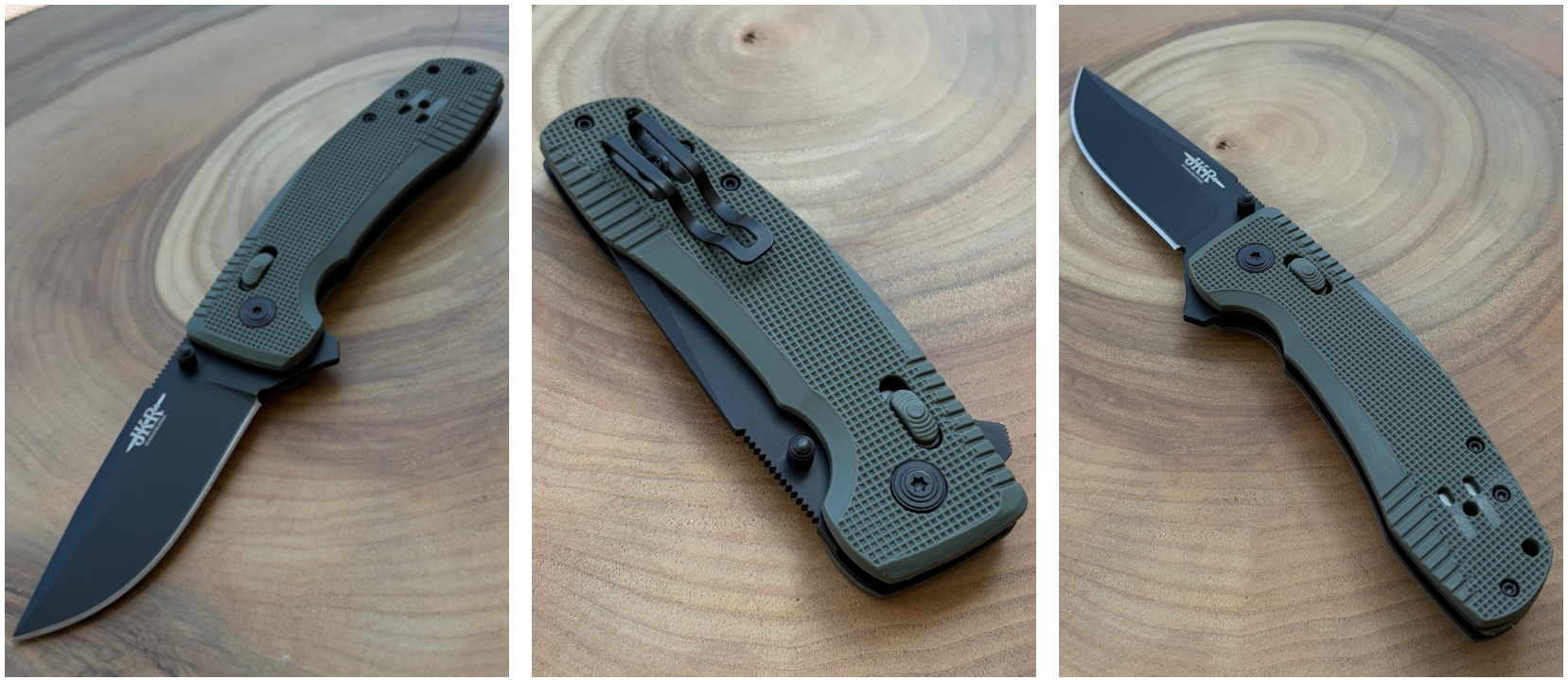 JKR Zavírací nůž, 8,3 cm, ABS, Axis lock, zelený