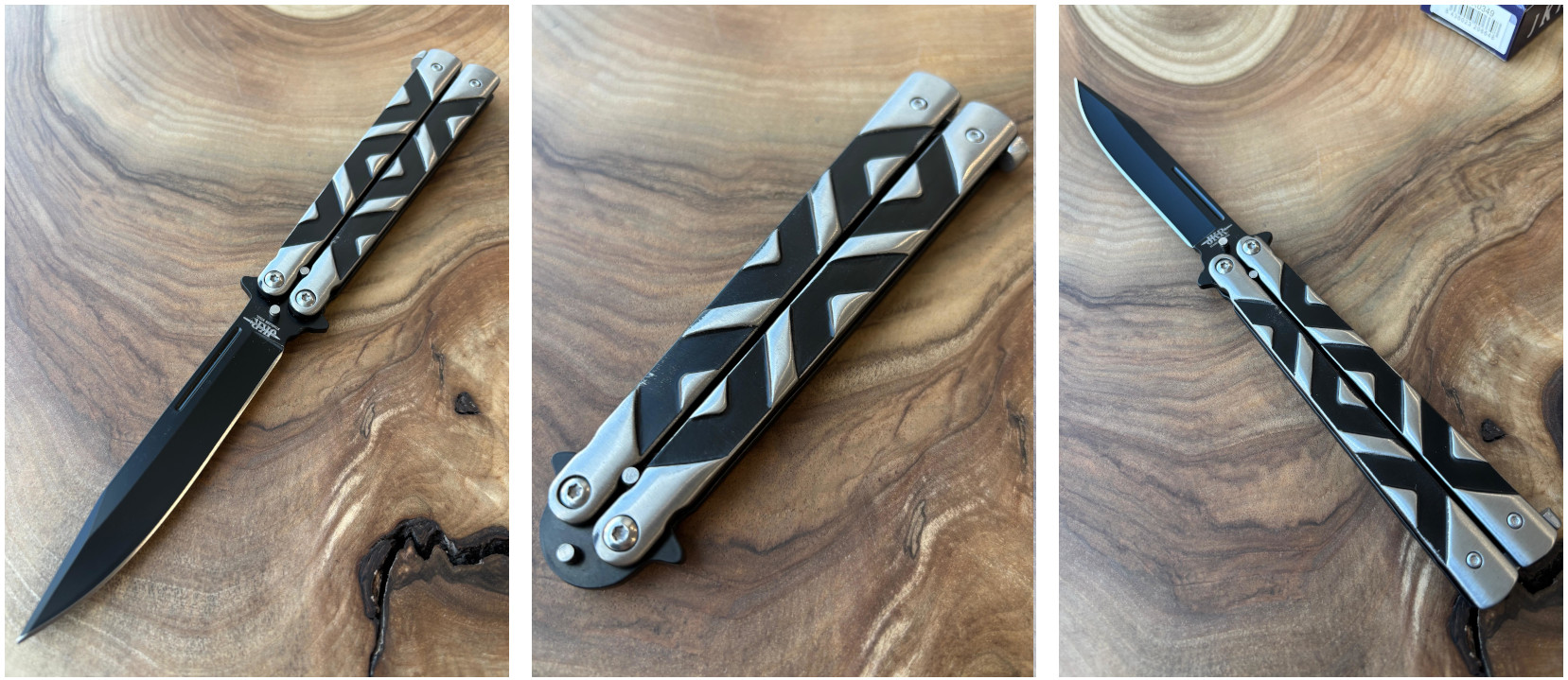 JKR Motýlek, 10 cm, ocel, černo-stříbrný