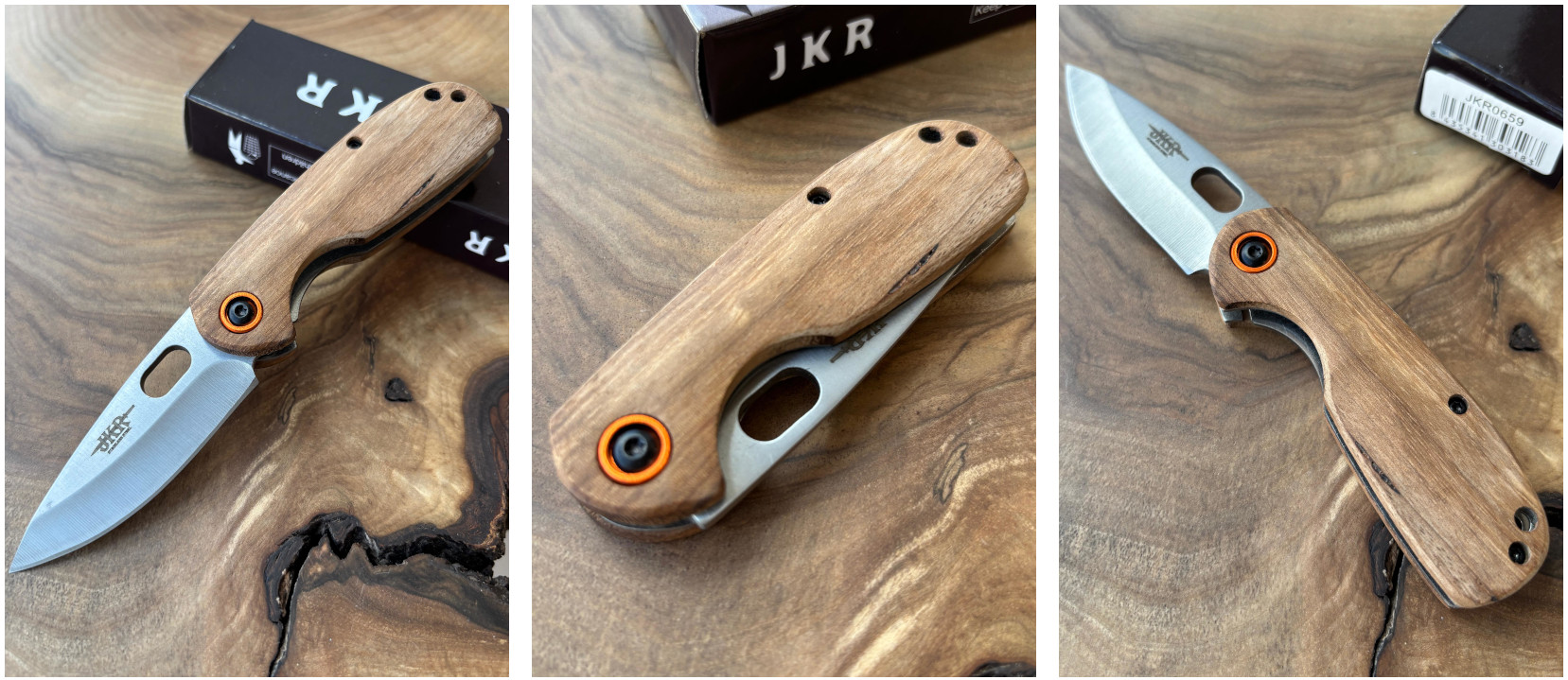 JKR Zavírací nůž, 6,6 cm, dřevo zebrano