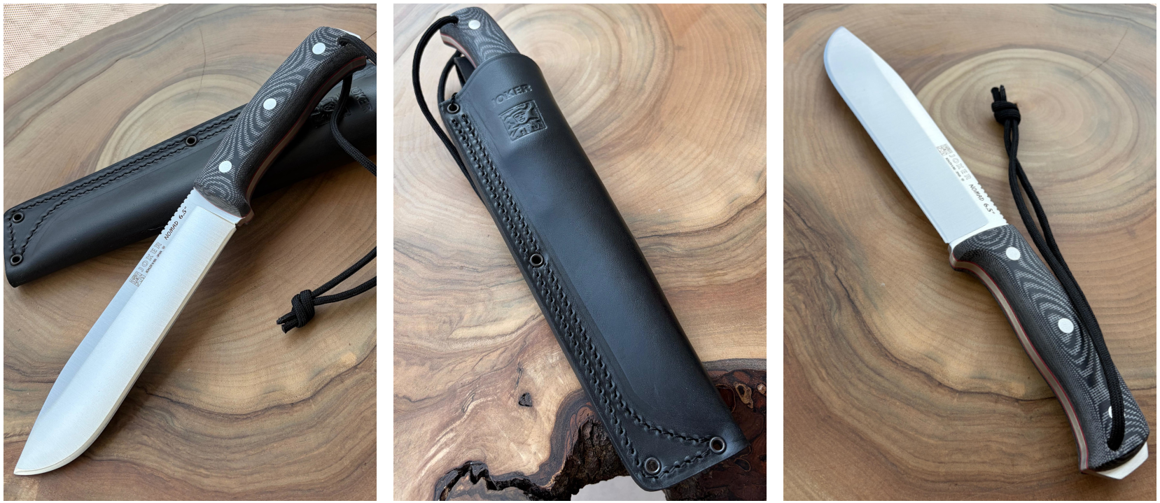 Joker Nomad 6,5" – Bushcraftový nůž, 17 cm, micarta, černý