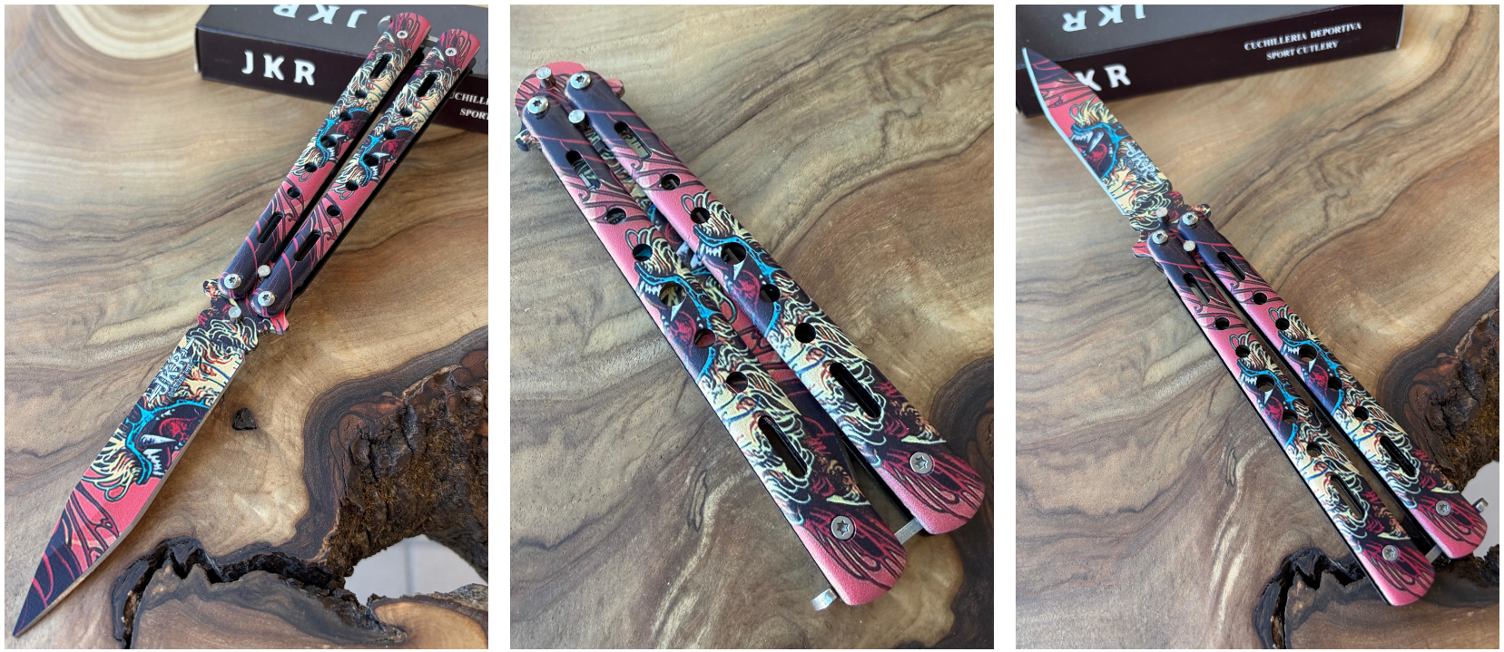 JKR Motýlek, 10 cm, hliník, dračí motiv