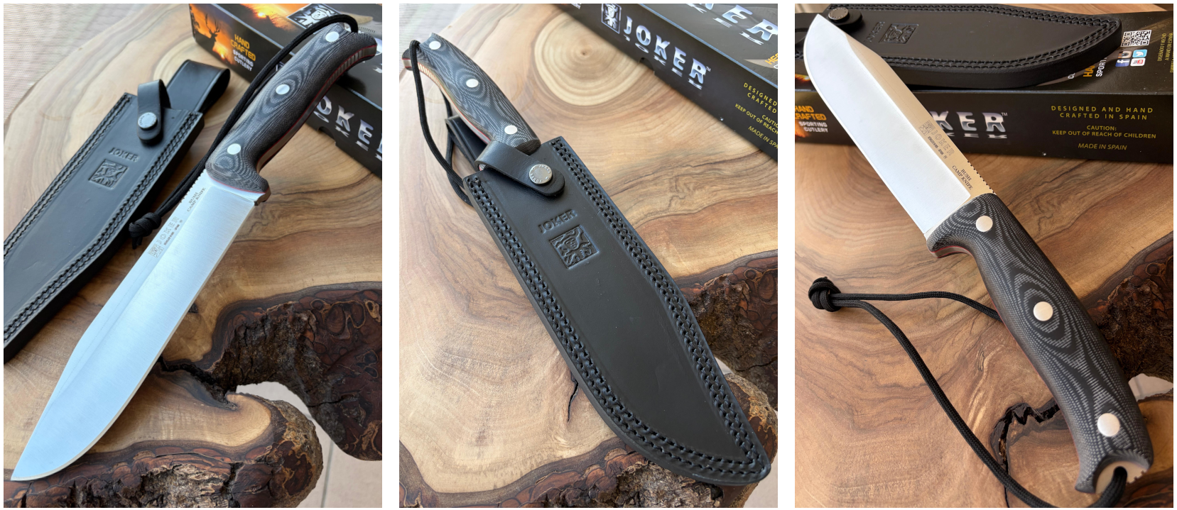 Joker Bush Camp Knife - Bushcraftový nůž, 20 cm, micarta, černý