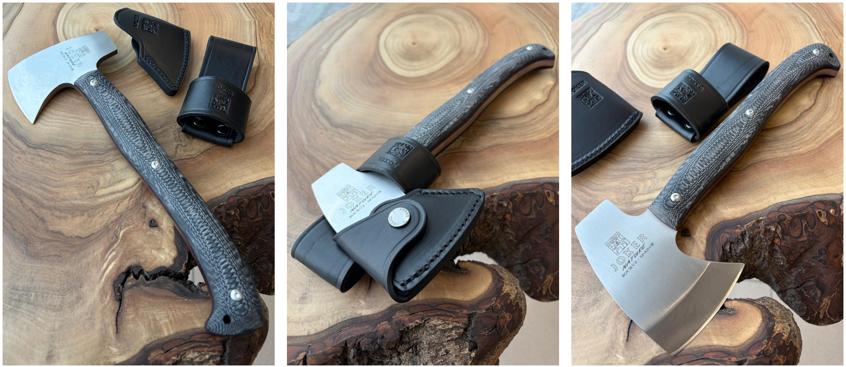 Joker Nature - Full Tang sekera, micarta, černá