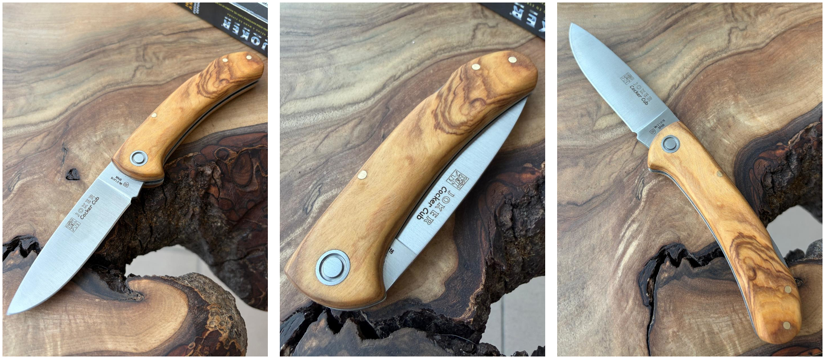 Joker Cocker Cub – Zavírací nůž, 7,3 cm, olivové dřevo