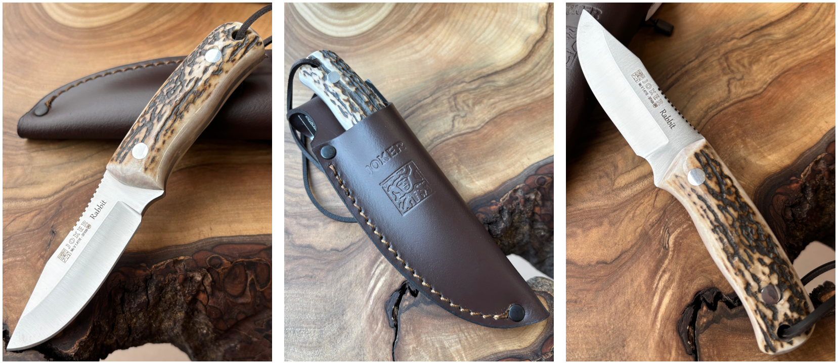Joker Rabbit - Bushcraftový nůž, 8,6 cm, paroh