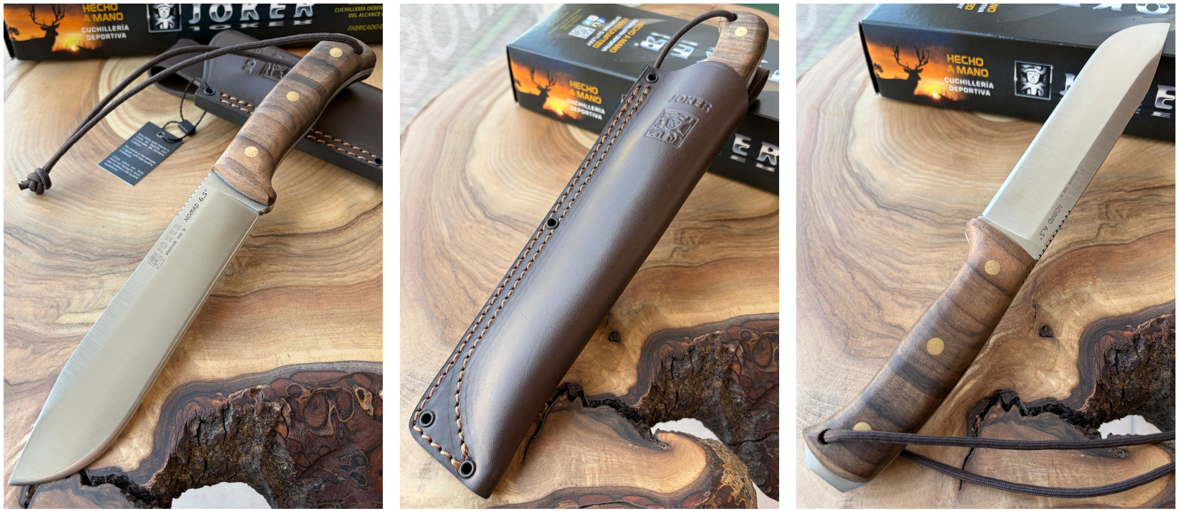 Joker Nomad 6,5" – Bushcraftový nůž, 17 cm, ořechové dřevo