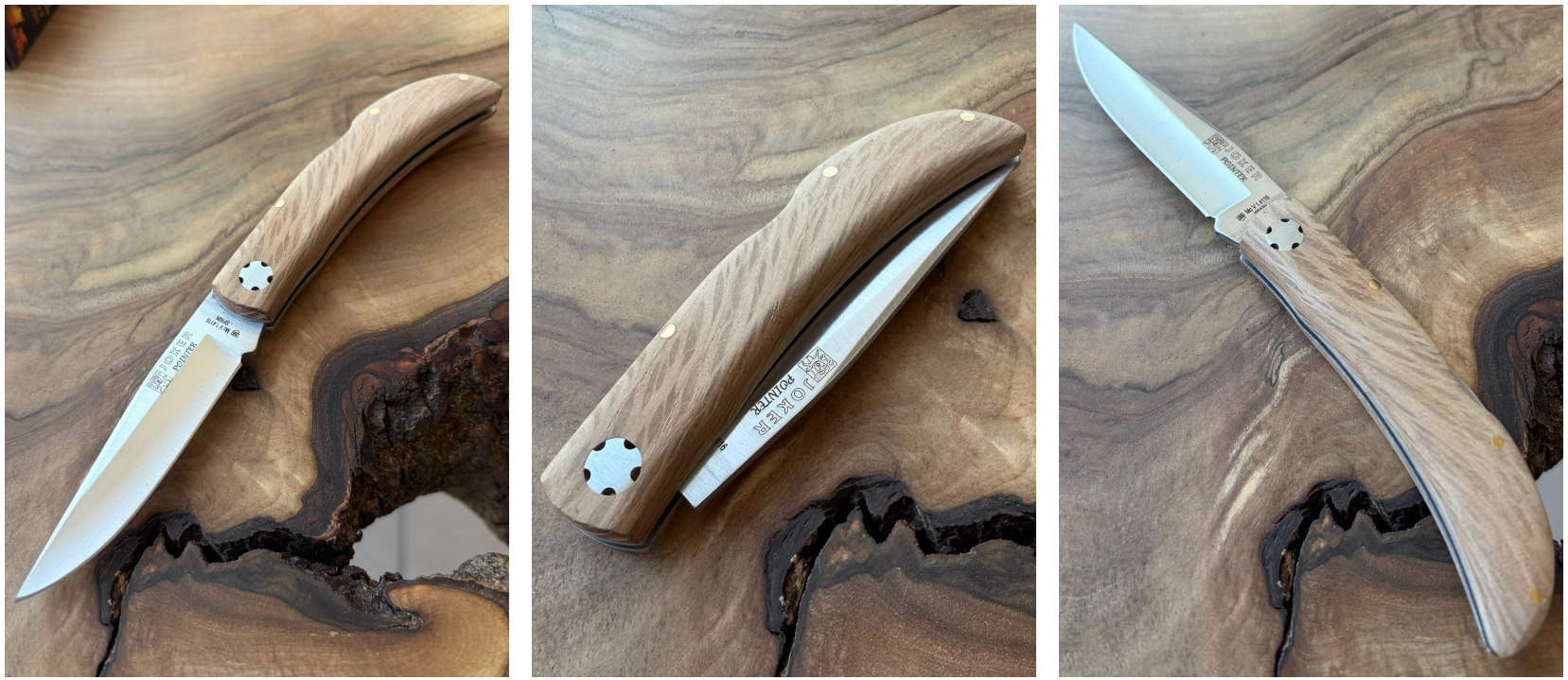 Joker Pointer – Zavírací nůž, 7,8 cm, dubové dřevo