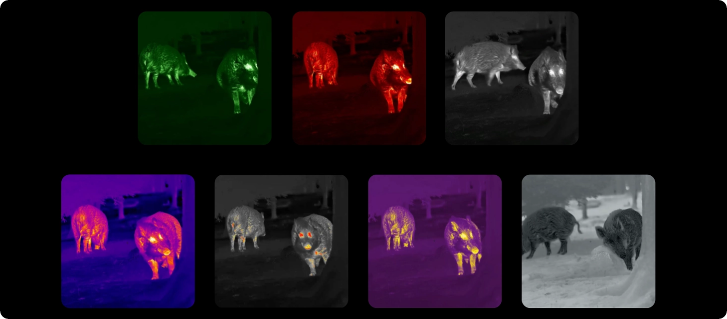 Termovizní monokulár Nocpix Lumi, barevné režimy