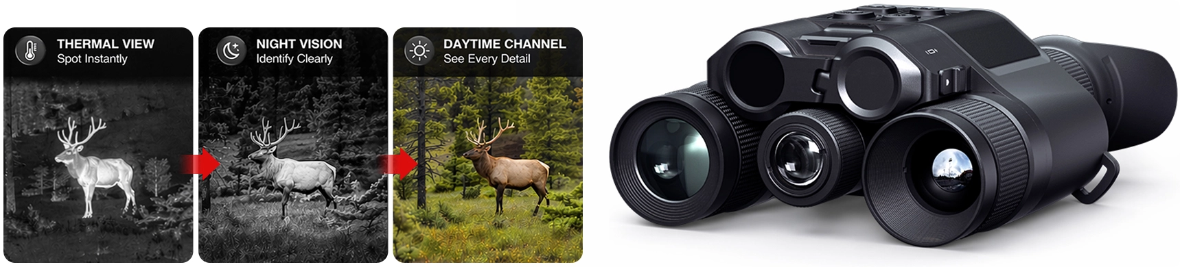 PARD Osprey 4K 256-25-50 LRF 940nm – Termovizní dalekohled s nočním viděním a dálkoměrem
