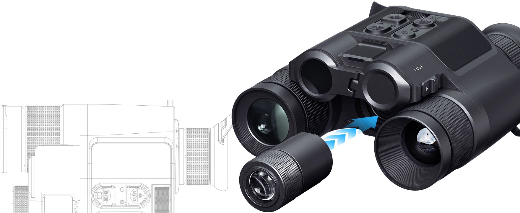 PARD Osprey 4K 256-25-50 LRF 940nm – Termovizní dalekohled s nočním viděním a dálkoměrem