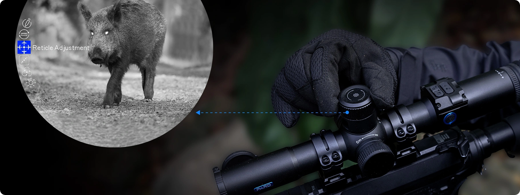 PARD Night Stalker 4K Mini LRF – Puškohled s nočním viděním a laserovým dálkoměrem
