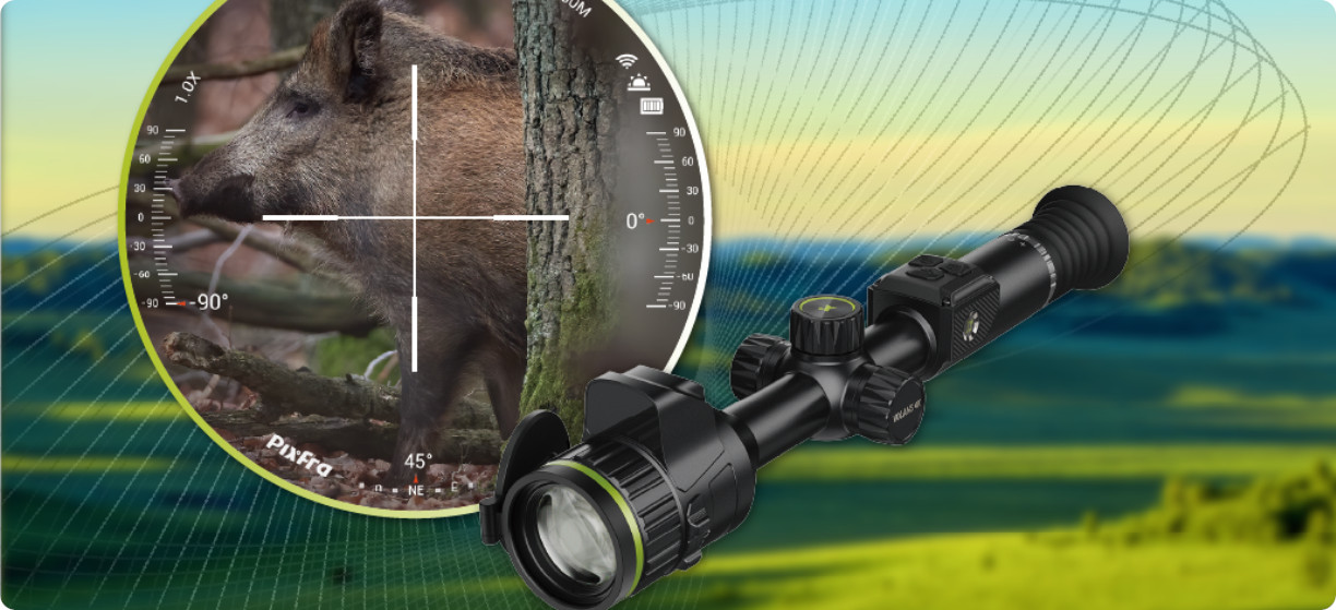 Pixfra Volans V850 LRF - Puškohled s nočním viděním a dálkoměrem