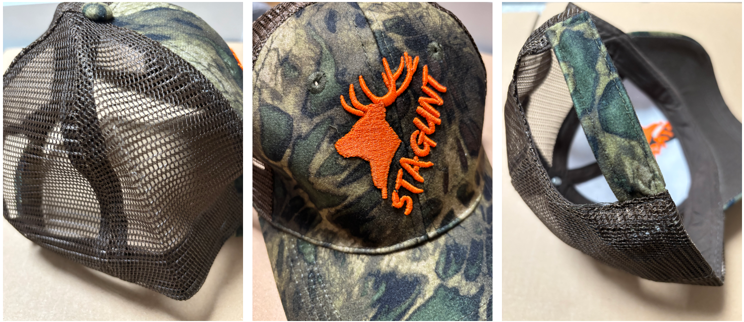Stagunt Wild Uni Blaze - Kšiltovka, zelená kamufláž s oranžovým logem