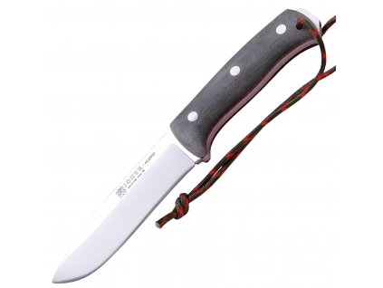 Joker Nomad - Bushcraftový nůž s křesadlem, micarta, zelený. Kvalitní bushcraftový nůž s čepelí z oceli Böhler N695 a tvrdostí 58 HRC. Ideální pro outdoorové aktivity. Rukojeť a křesadlo ze zelené micarty.