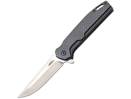 JKR PRO Zavírací nůž, 8,7 cm, G10 a karbon, černý