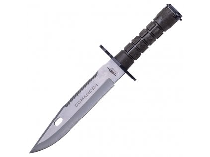 JKR Comando I - Taktický nůž, plast. JKR Comando I je taktický nůž s čepelí (nůž, pilka) a rukojetí z tvrzeného plastu. Vhodný pro lovecké a survival aktivity. Dodává se s plastovo-nylonovým pouzdrem s kapsou.