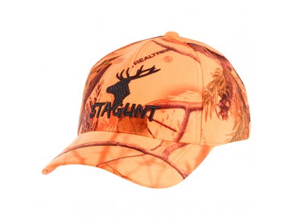 Stagunt Blaze Camoo - Lovecká kšiltovka, oranžová kamufláž s černým logem