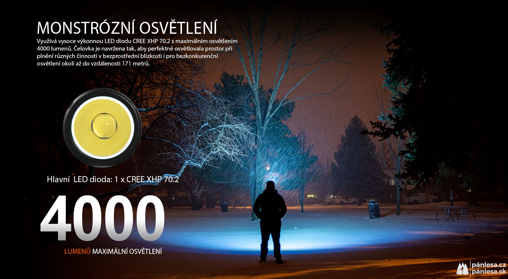 AceBeam H30 R+G, 4000 lm, black - LED čelovka, černá