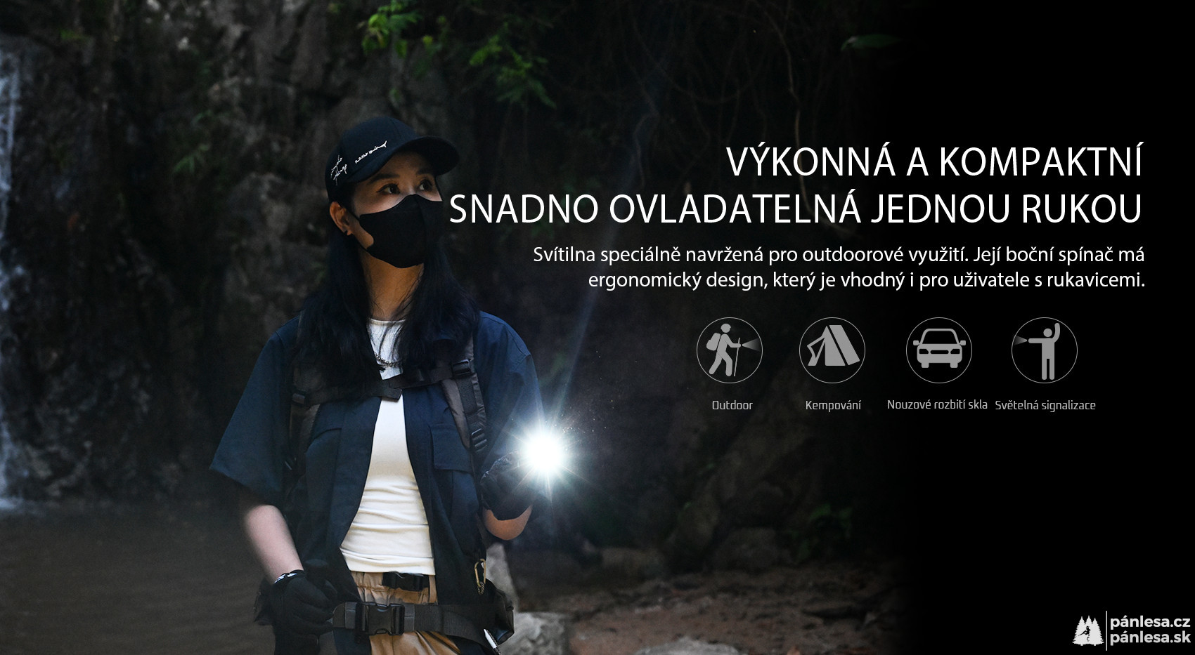 AceBeam E75, 4500 lm, black - Taktická LED svítilna, černá