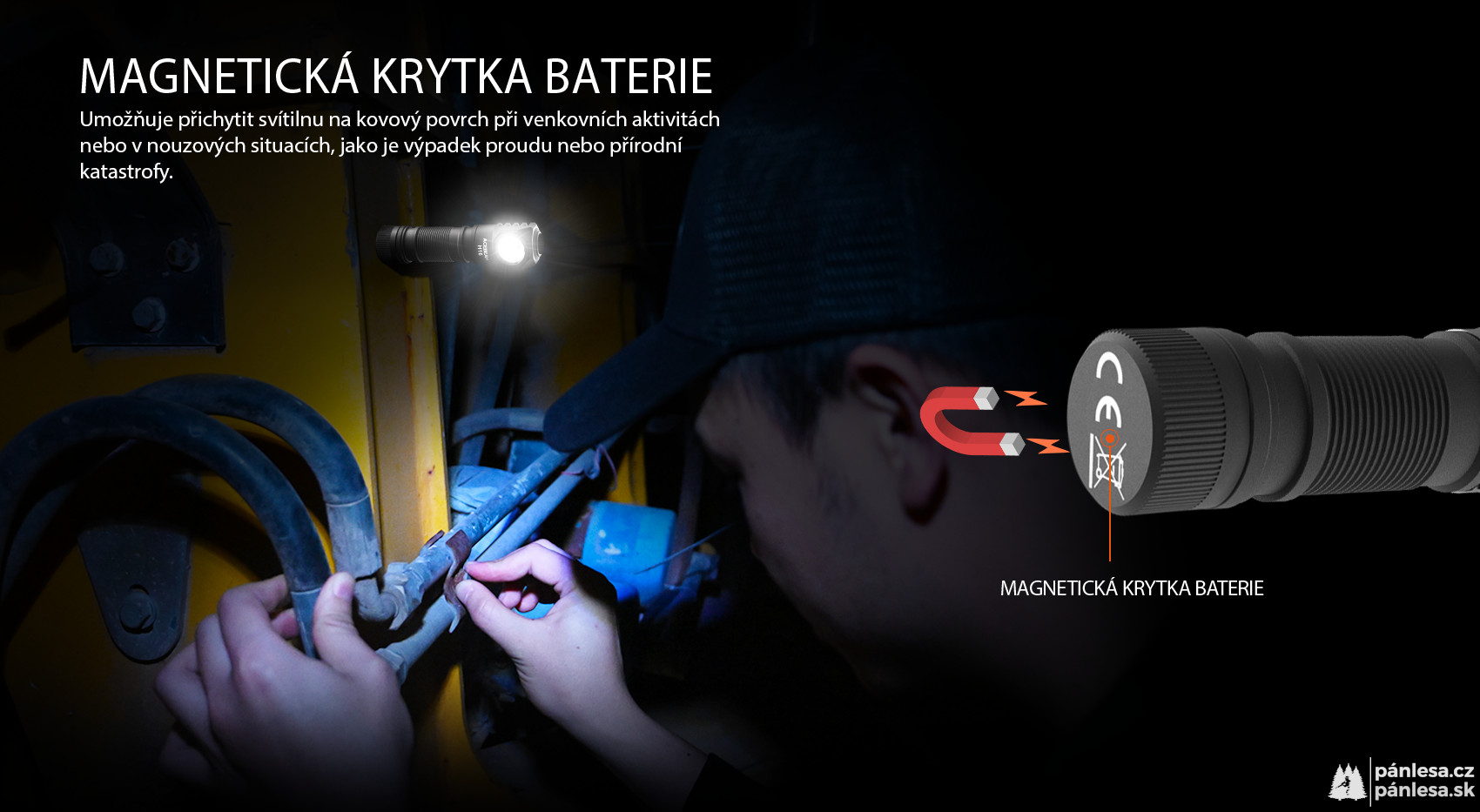 AceBeam H16, 1000 lm, grey - LED čelovka, šedá