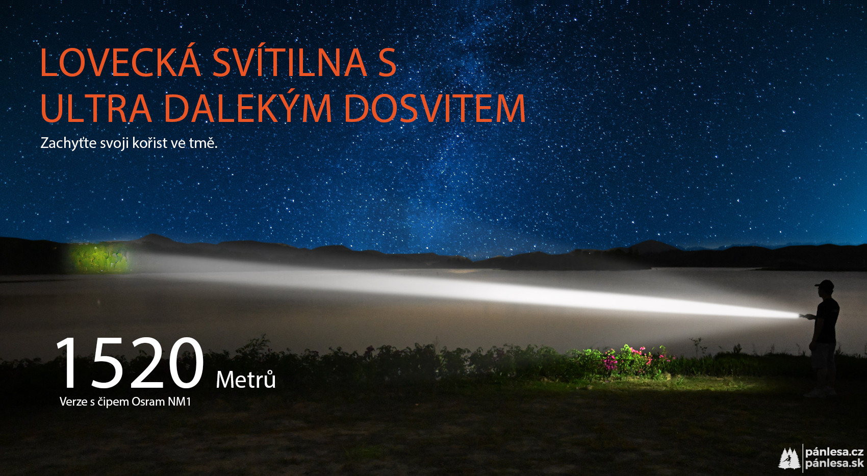 AceBeam L19 2.0, 2200 lm, Osram NM1 - Lovecká LED svítilna, černá