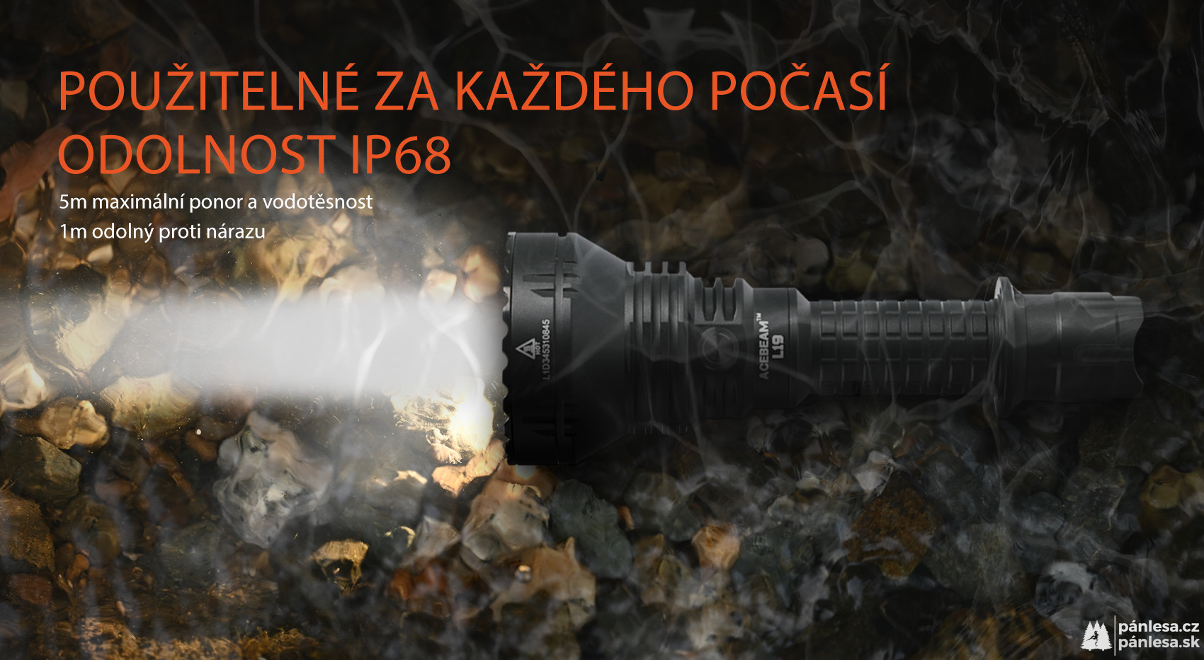 AceBeam L19 2.0, 2200 lm, Osram NM1 - Lovecká LED svítilna, černá